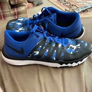 Custom Nike Blue Camo Size 13 Shoes